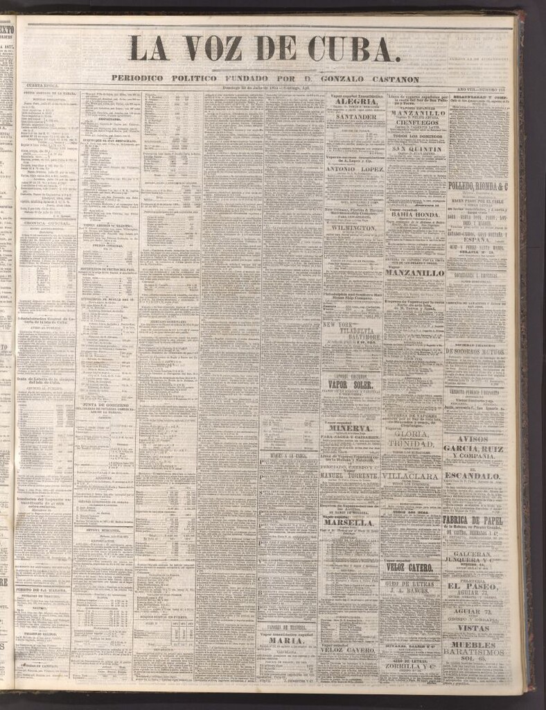 Miniatura de La Voz de Cuba: diario conservador del 25 de julio de 1875
