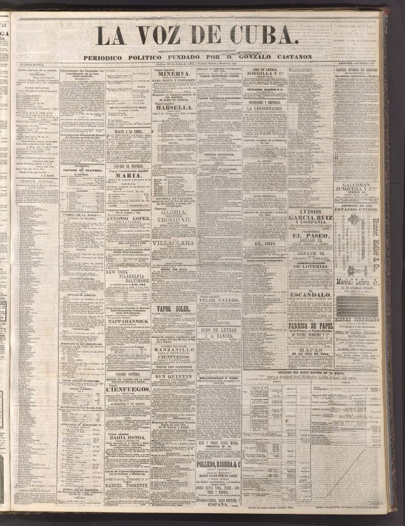 Miniatura de La Voz de Cuba: diario conservador del 29 de julio de 1875