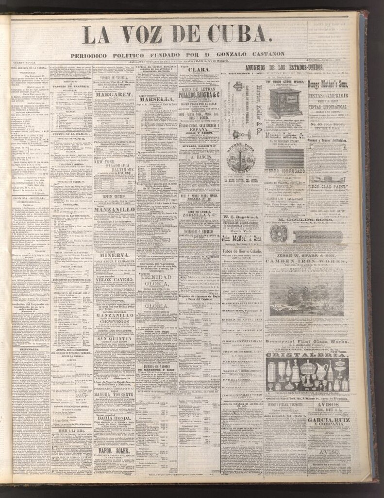 Miniatura de La Voz de Cuba: diario conservador del 2 de septiembre de 1875