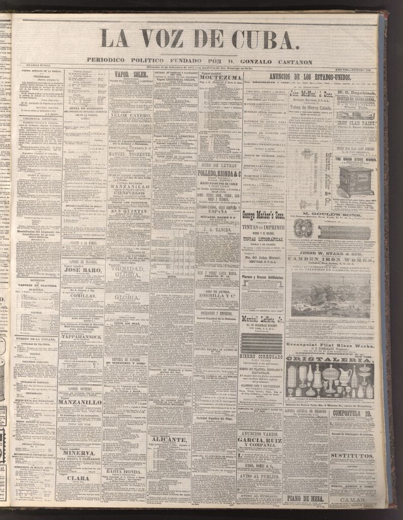 Miniatura de La Voz de Cuba: diario conservador del 15 de septiembre de 1875