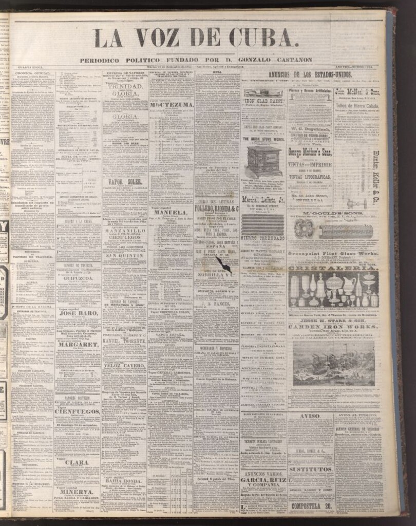 Miniatura de La Voz de Cuba: diario conservador del 21 de septiembre de 1875