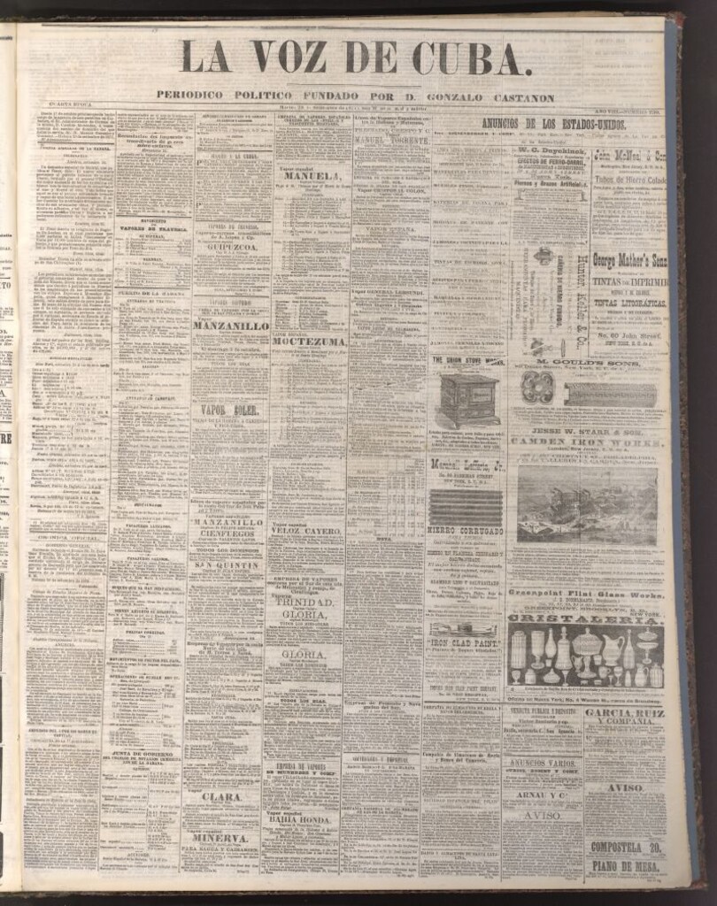 Miniatura de La Voz de Cuba: diario conservador del 28 de septiembre de 1875