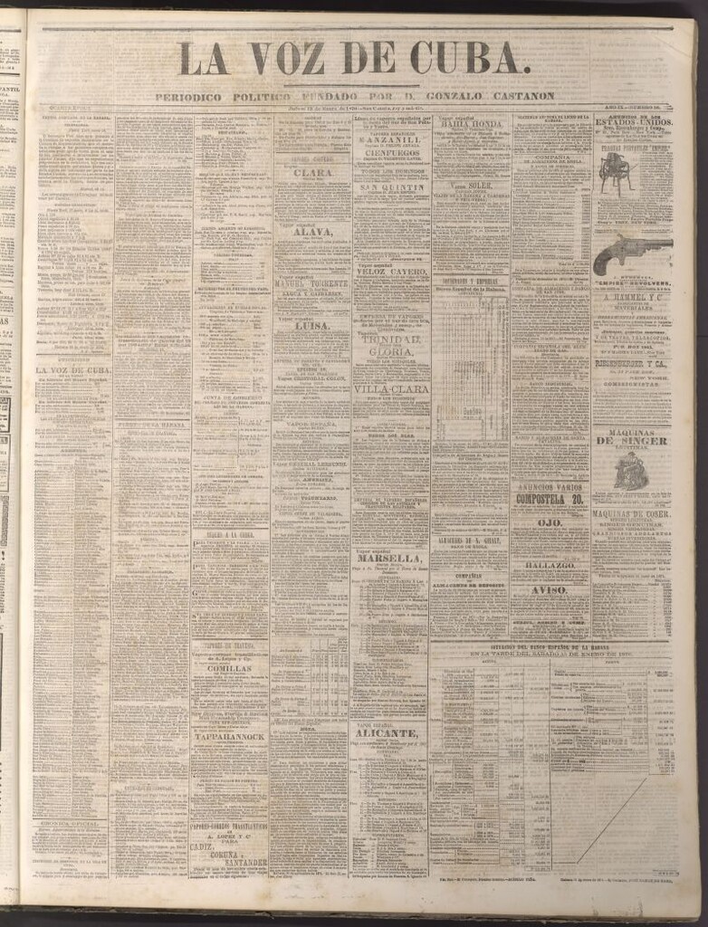 Miniatura de La Voz de Cuba: diario conservador del 19 de enero de 1876