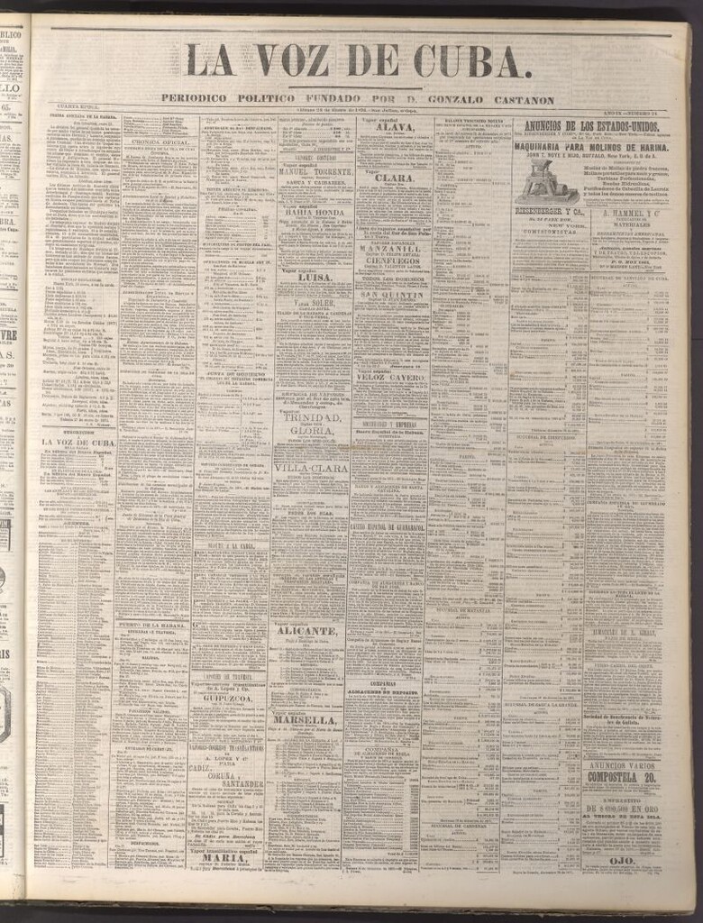 Miniatura de La Voz de Cuba: diario conservador del 28 de enero de 1876