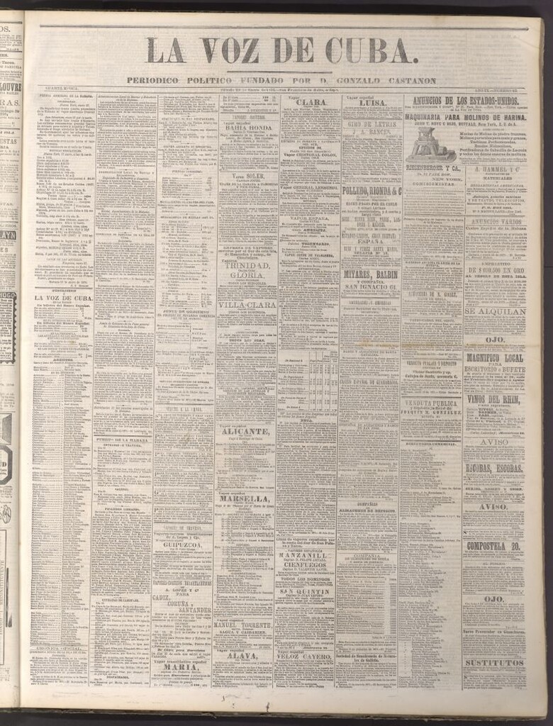 Miniatura de La Voz de Cuba: diario conservador del 29 de enero de 1876