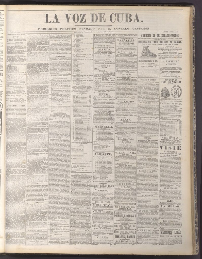 Miniatura de La Voz de Cuba : diario conservador del 10 de febrero de 1876