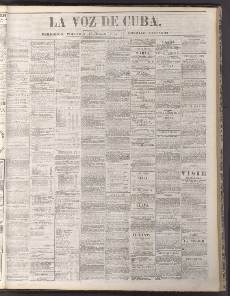 Miniatura de La Voz de Cuba : diario conservador del 13 de febrero de 1876