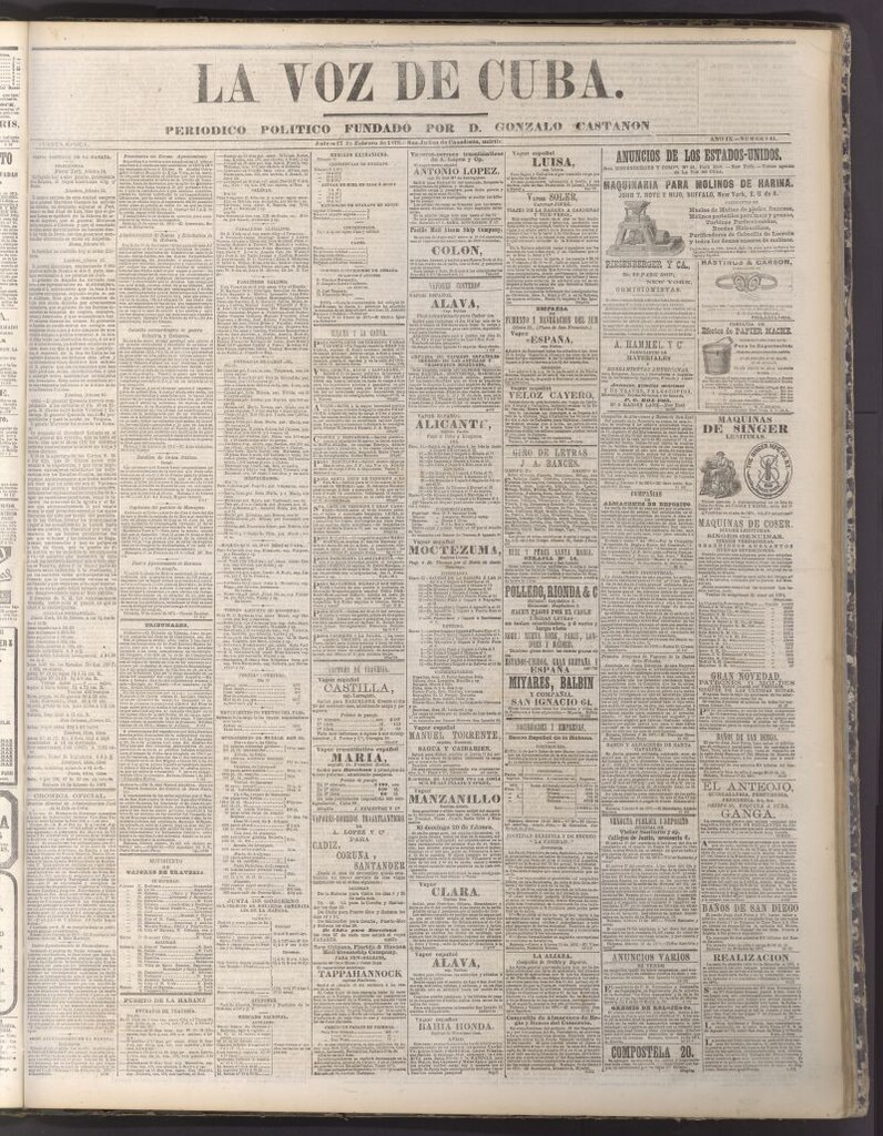 Miniatura de La Voz de Cuba: diario conservador del 17 de febrero de 1876