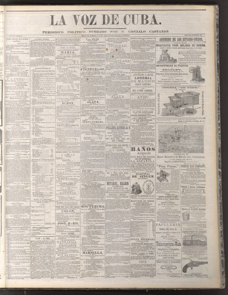Miniatura de La Voz de Cuba: diario conservador del 21 de marzo de 1876