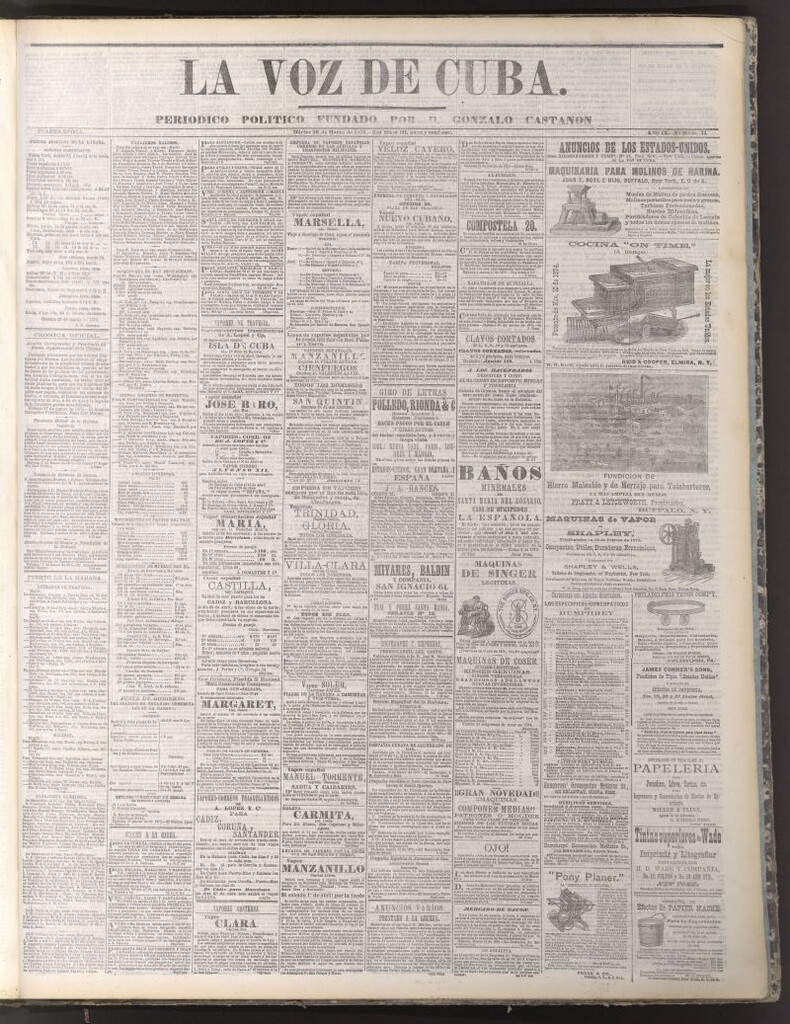 Miniatura de La Voz de Cuba: diario conservador del 28 de marzo de 1876