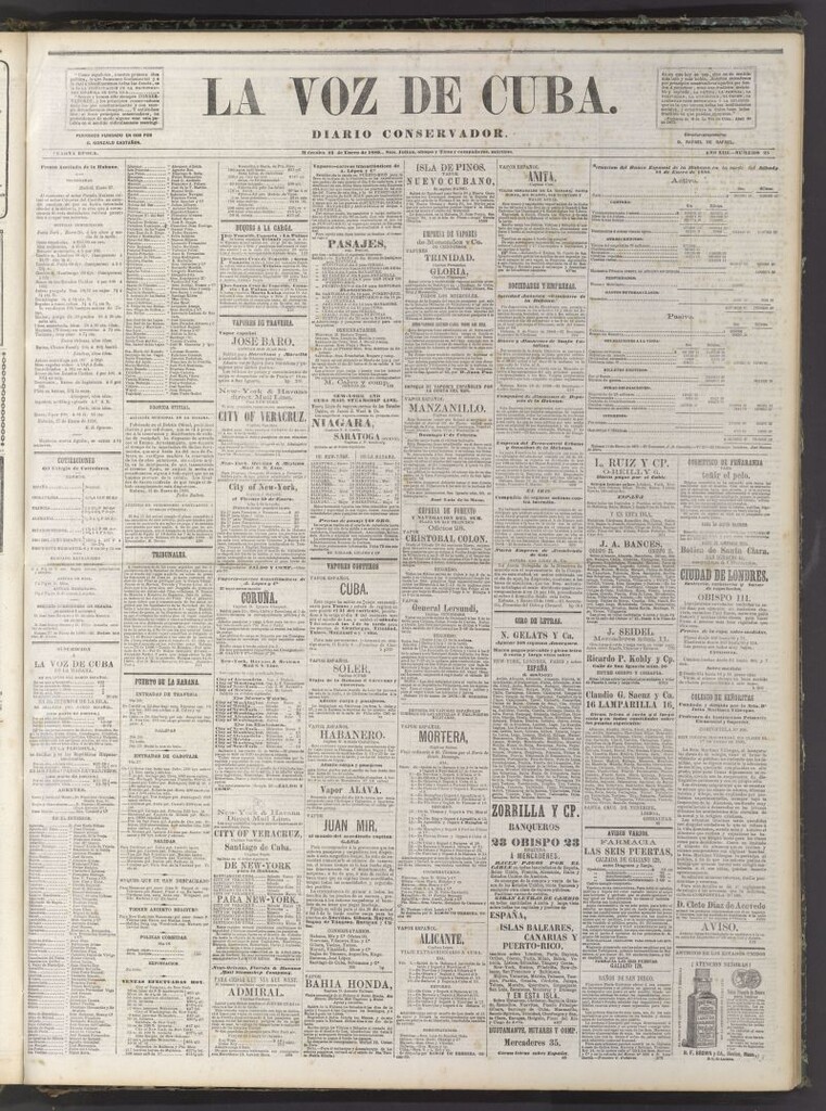 Miniatura de La Voz de Cuba: diario conservador del 28 de enero de 1880