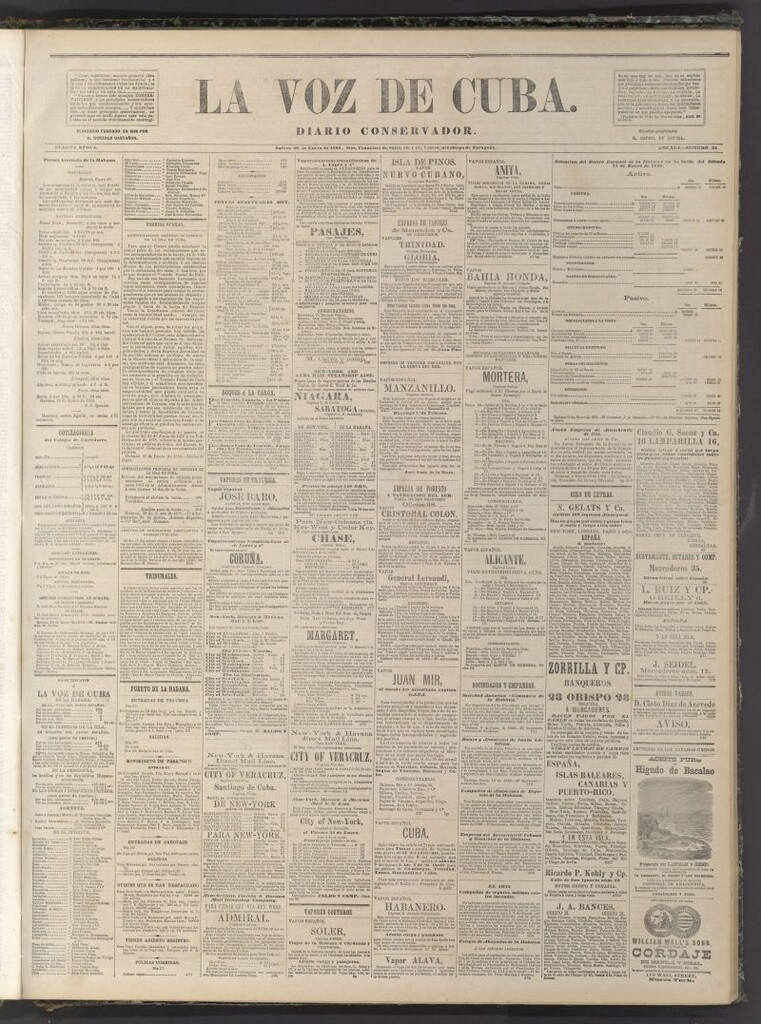 Miniatura de La Voz de Cuba: diario conservador del 29 de enero de 1880