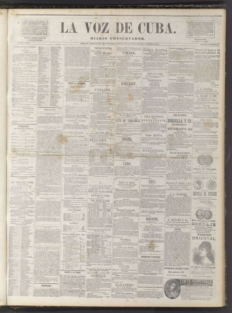 Miniatura de La Voz de Cuba: diario conservador del 31 de enero de 1880