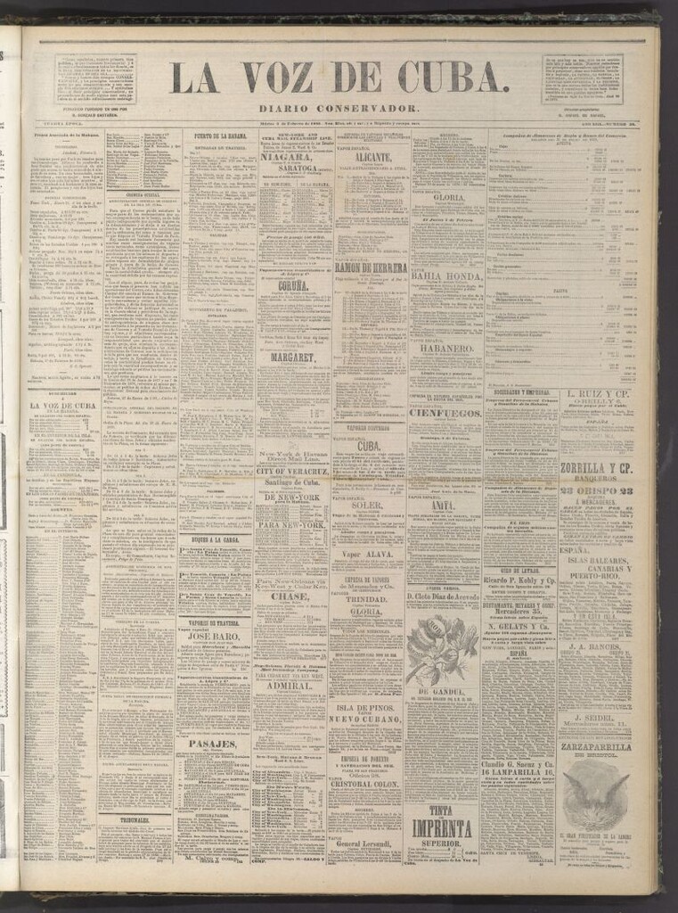 Miniatura de La Voz de Cuba: diario conservador del 3 de febrero de 1880