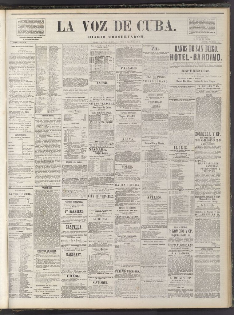 Miniatura de La Voz de Cuba: diario conservador del 17 de febrero de 1880