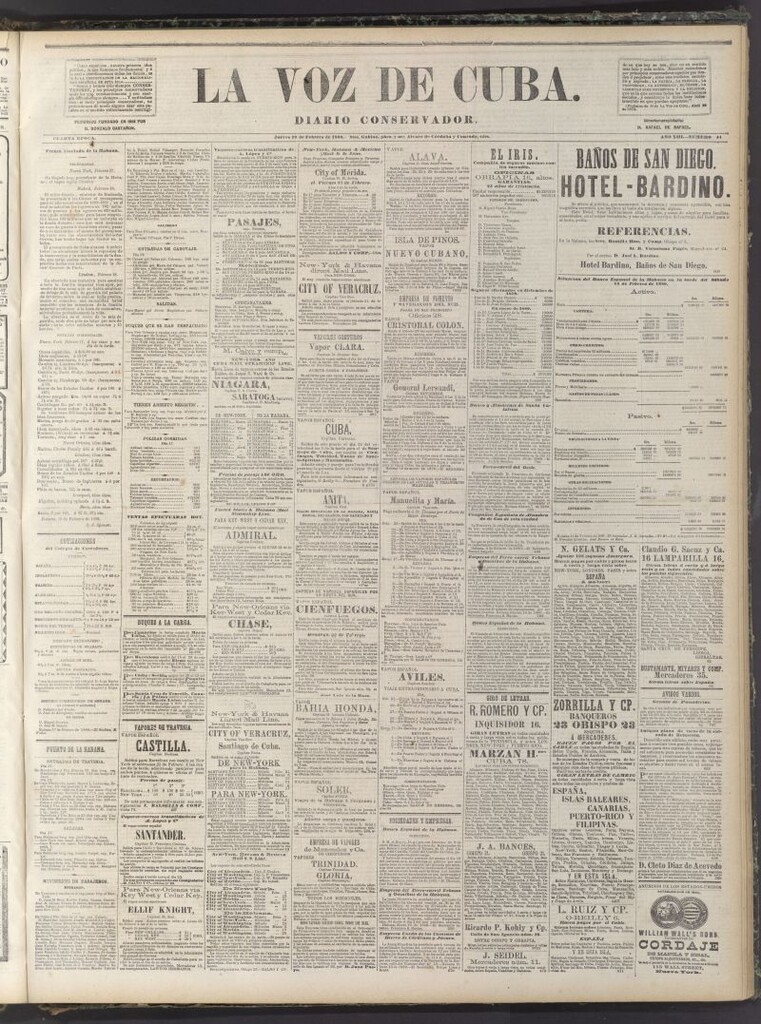 Miniatura de La Voz de Cuba: diario conservador del 19 de febrero de 1880