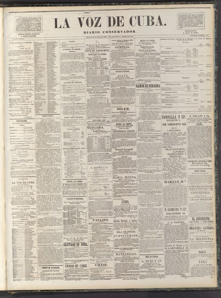 Miniatura de La Voz de Cuba: diario conservador del 24 de marzo de 1880