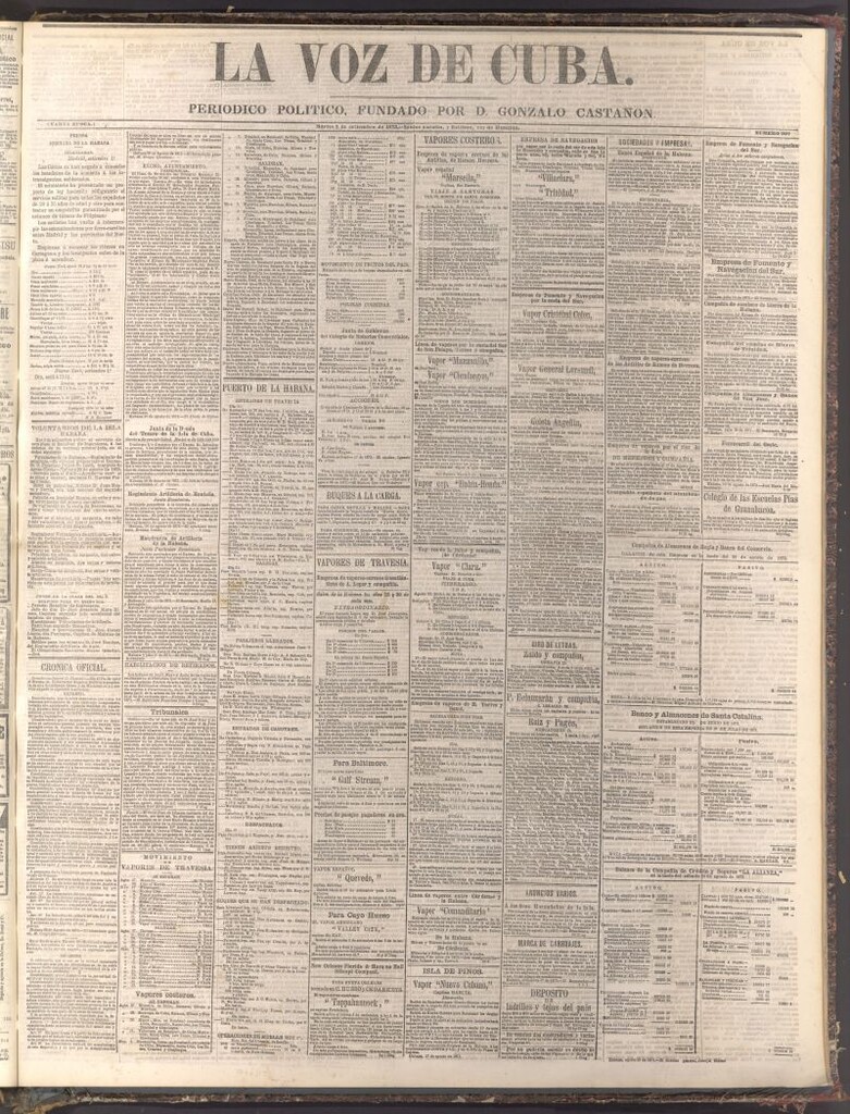 Miniatura de La Voz de Cuba: diario conservador del 2 de septiembre de 1873