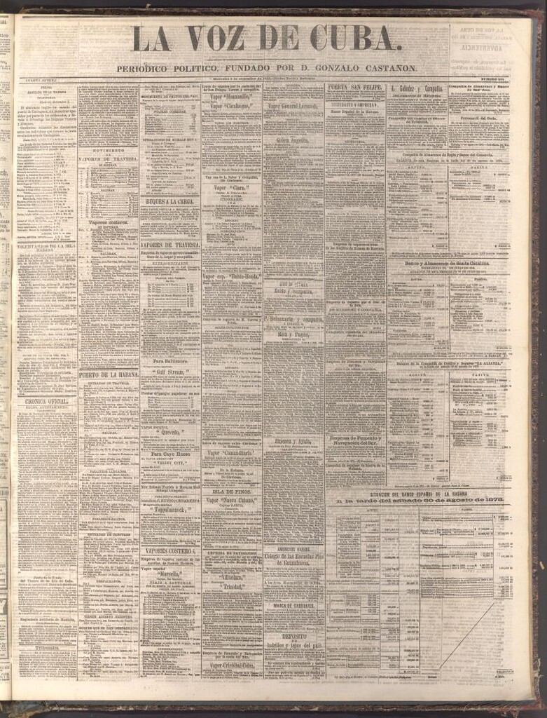 Miniatura de La Voz de Cuba: diario conservador del 3 de septiembre de 1873