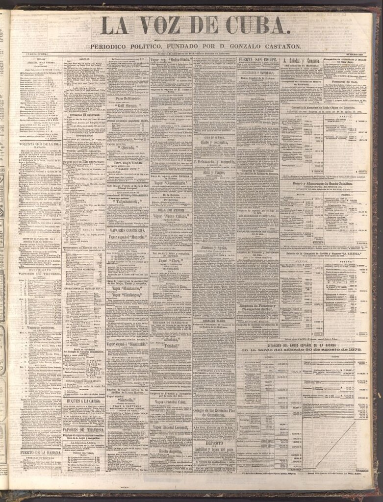 Miniatura de La Voz de Cuba: diario conservador del 4 de septiembre de 1873