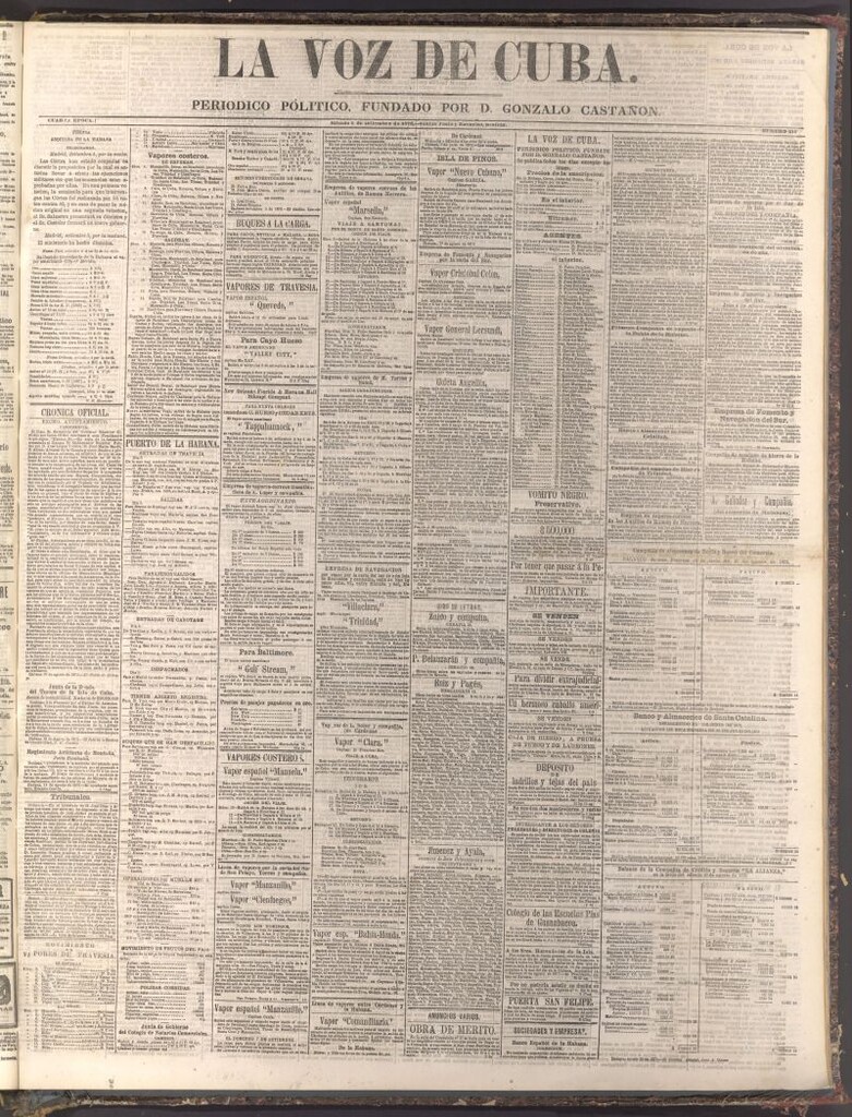 Miniatura de La Voz de Cuba: diario conservador del 6 de septiembre de 1873