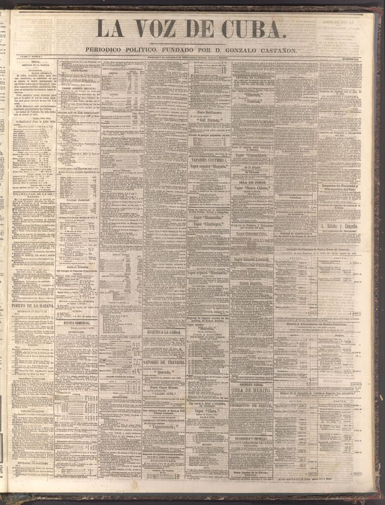 Miniatura de La Voz de Cuba: diario conservador del 7 de septiembre de 1873