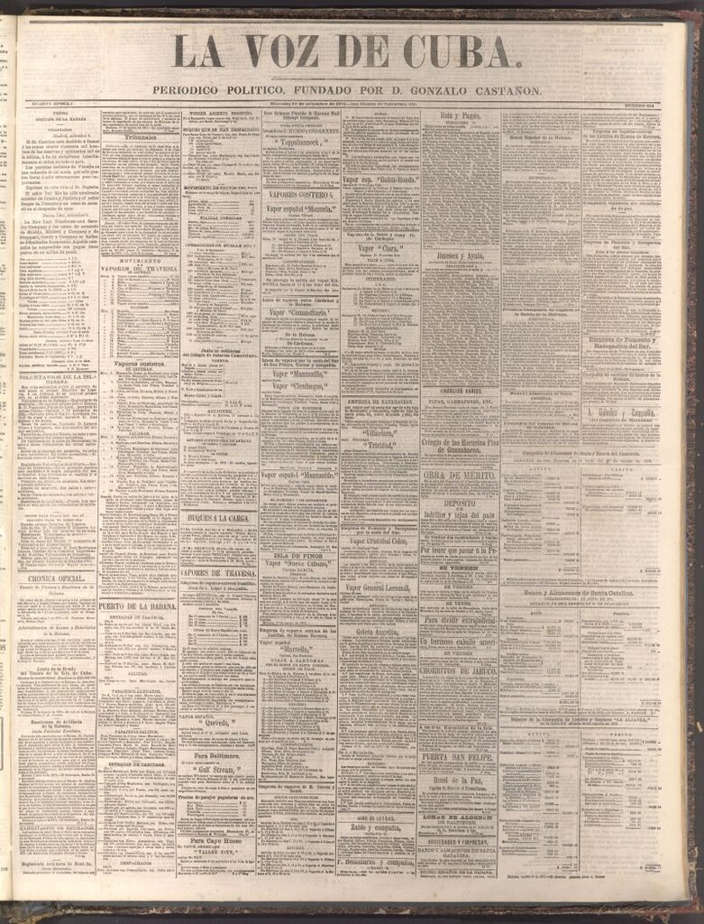 Miniatura de La Voz de Cuba: diario conservador del 10 de septiembre de 1873