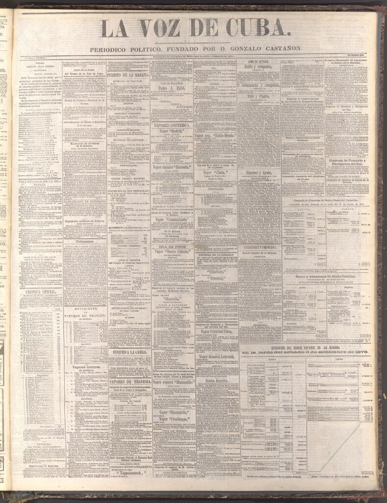 Miniatura de La Voz de Cuba: diario conservador del 12 de septiembre de 1873