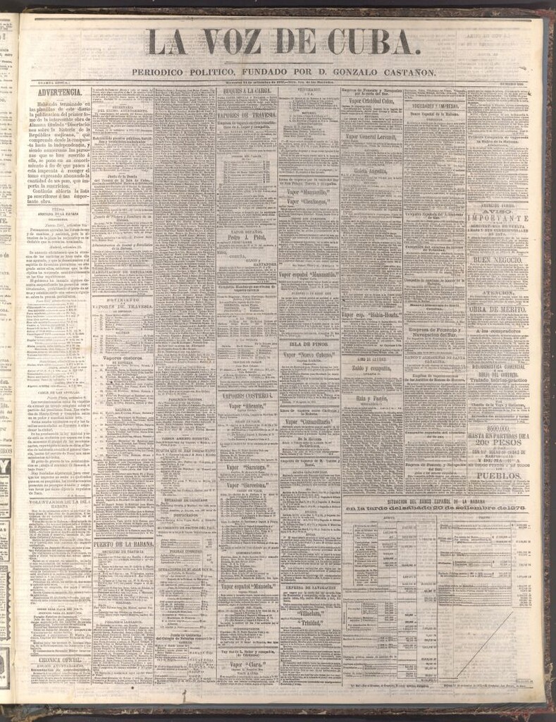 Miniatura de La Voz de Cuba: diario conservador del 24 de septiembre de 1873