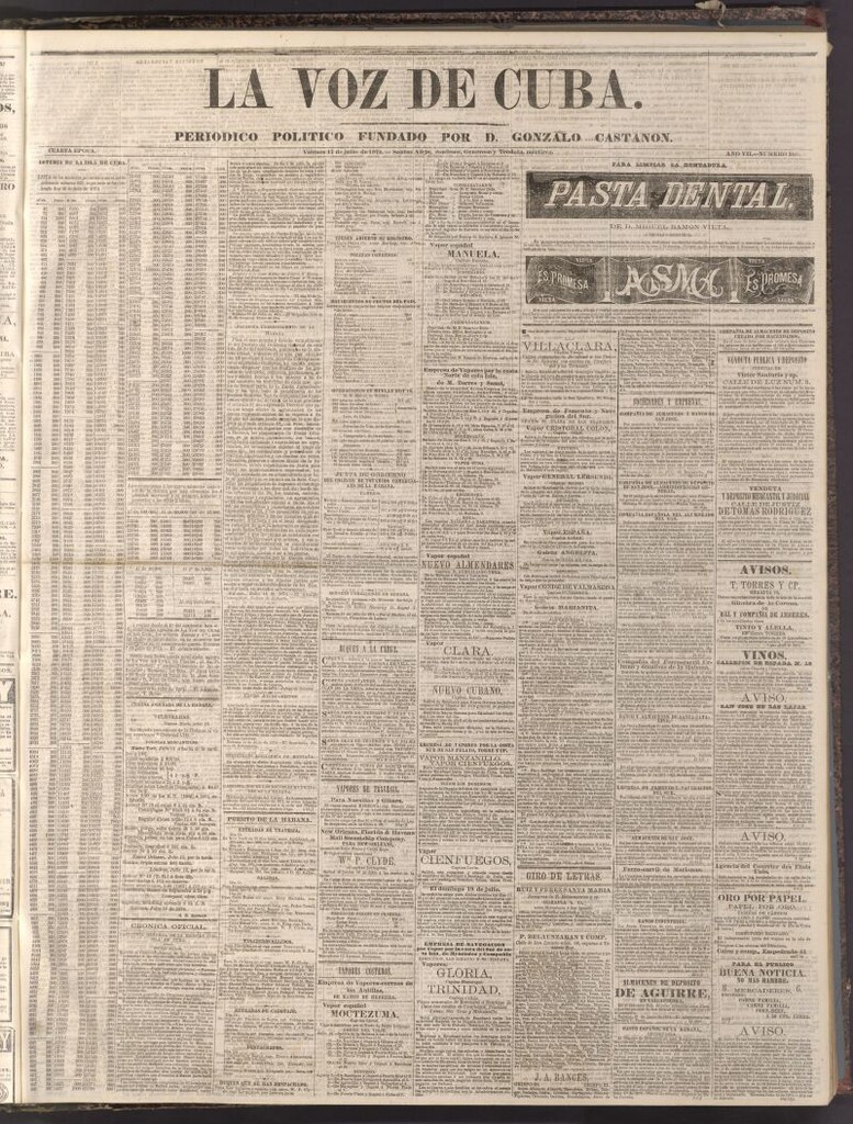 Miniatura de La Voz de Cuba: diario conservador del 17 de julio de 1874