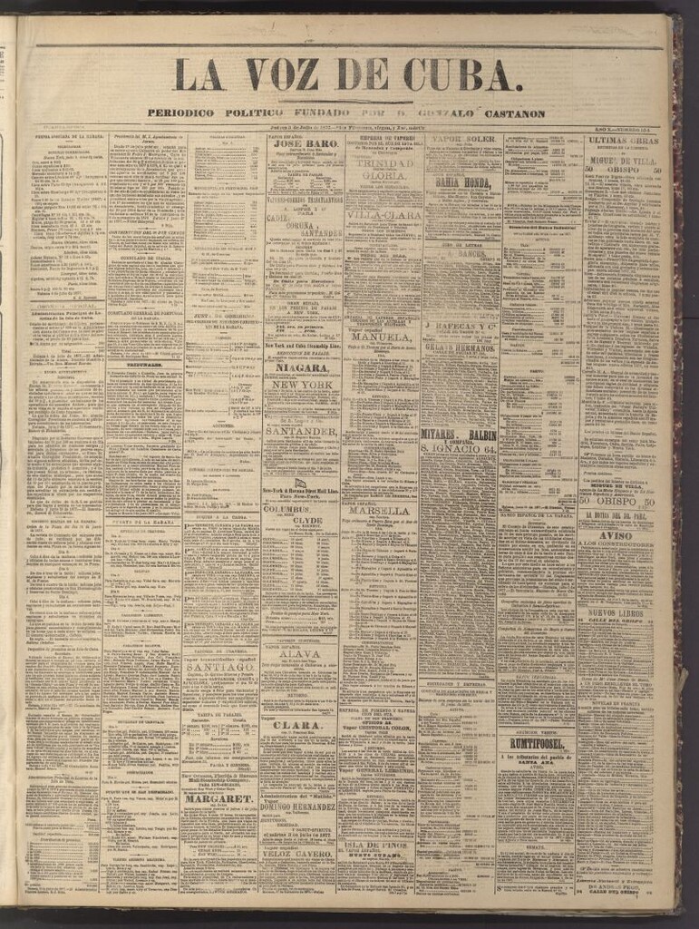 Miniatura de La Voz de Cuba: diario conservador del 5 de julio de 1877