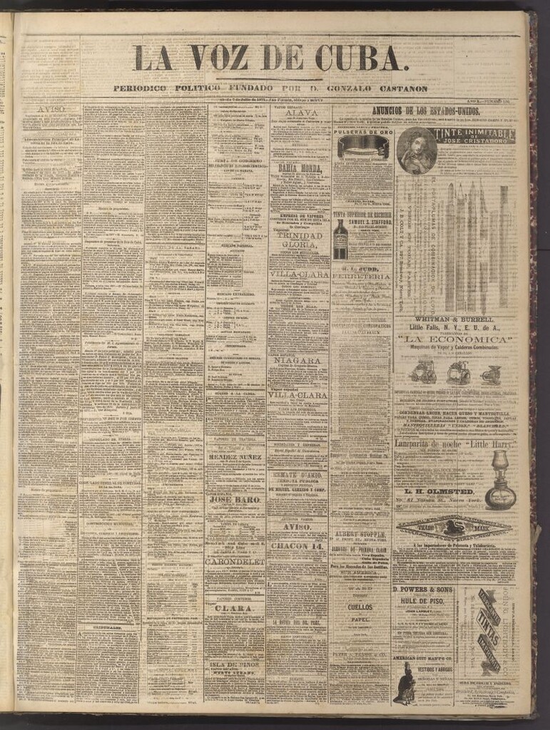 Miniatura de La Voz de Cuba: diario conservador del 7 de julio de 1877