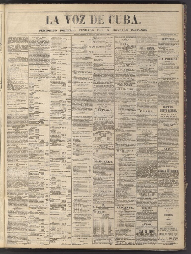 Miniatura de La Voz de Cuba: diario conservador del 13 de julio de 1877