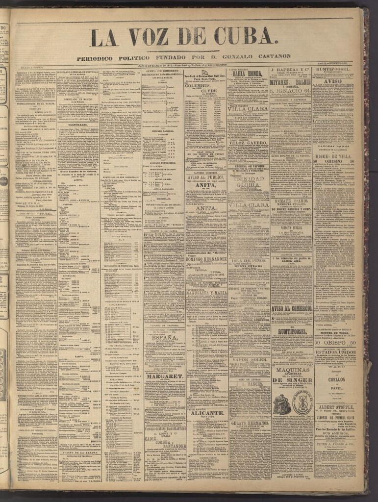 Miniatura de La Voz de Cuba: diario conservador del 19 de julio de 1877