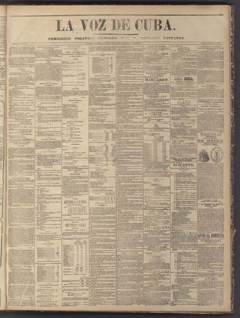 Miniatura de La Voz de Cuba: diario conservador del 22 de julio de 1877