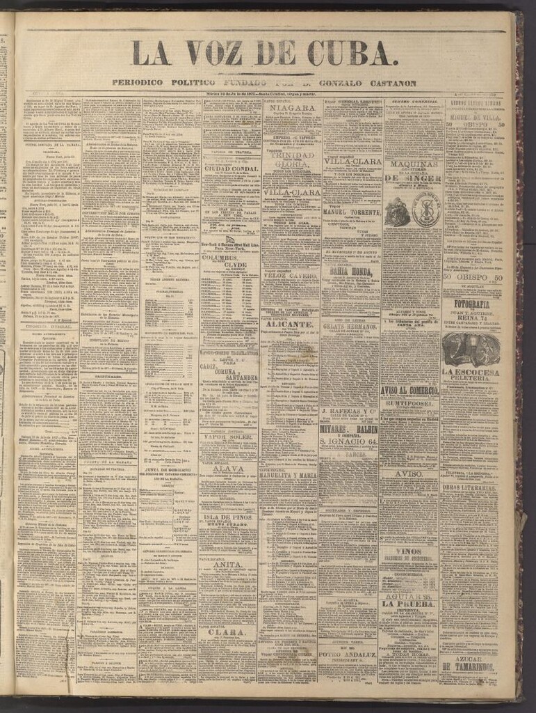 Miniatura de La Voz de Cuba: diario conservador del 24 de julio de 1877