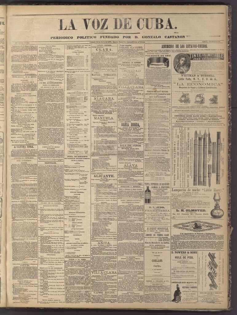 Miniatura de La Voz de Cuba: diario conservador del 28 de julio de 1877
