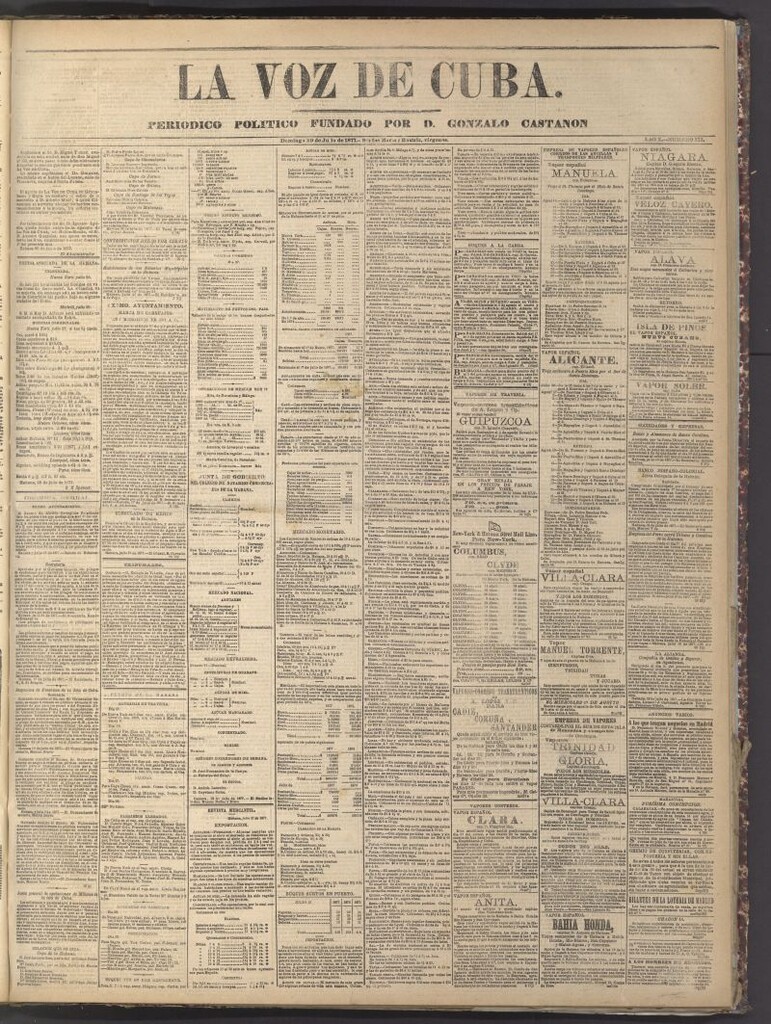 Miniatura de La Voz de Cuba: diario conservador del 29 de julio de 1877