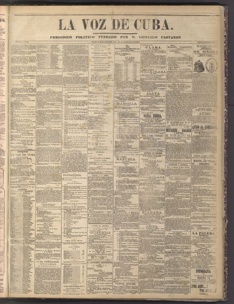 Miniatura de La Voz de Cuba: diario conservador del 31 de julio de 1877
