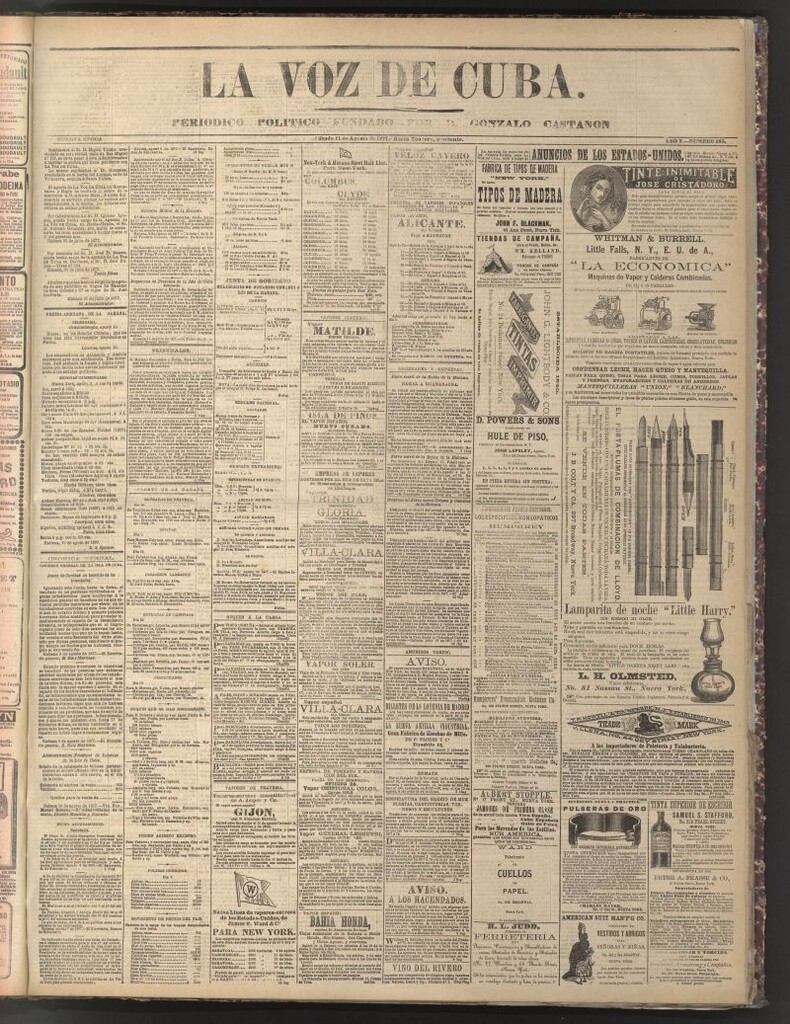 Miniatura de La Voz de Cuba: diario conservador del 11 de agosto de 1877