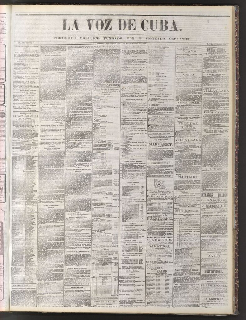 Miniatura de La Voz de Cuba: diario conservador del 23 de agosto de 1877