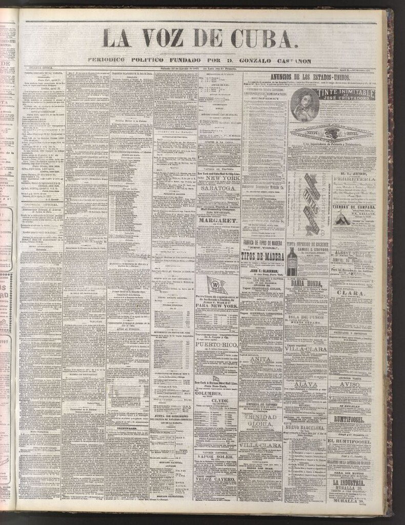 Miniatura de La Voz de Cuba: diario conservador del 25 de agosto de 1877