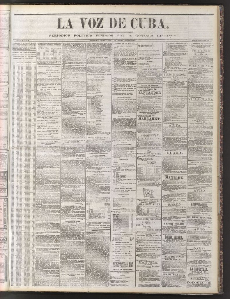 Miniatura de La Voz de Cuba: diario conservador del 28 de agosto de 1877
