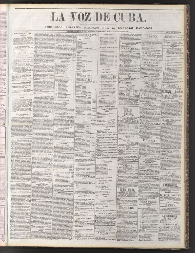 Miniatura de La Voz de Cuba: diario conservador del 29 de agosto de 1877