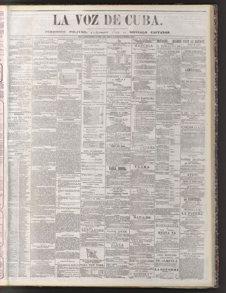 Miniatura de La Voz de Cuba: diario conservador del 4 de septiembre de 1877