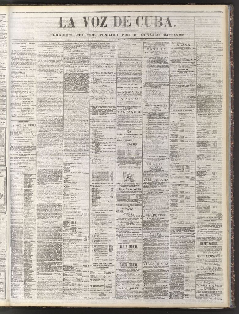 Miniatura de La Voz de Cuba: diario conservador del 6 de septiembre de 1877