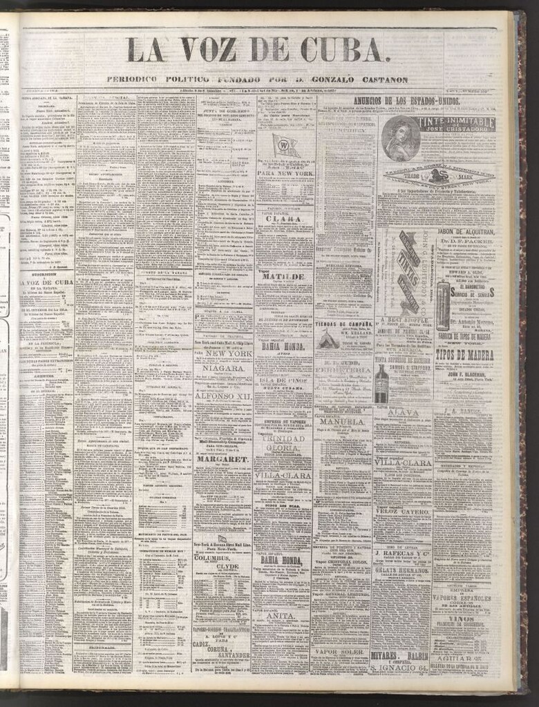 Miniatura de La Voz de Cuba: diario conservador del 8 de septiembre de 1877