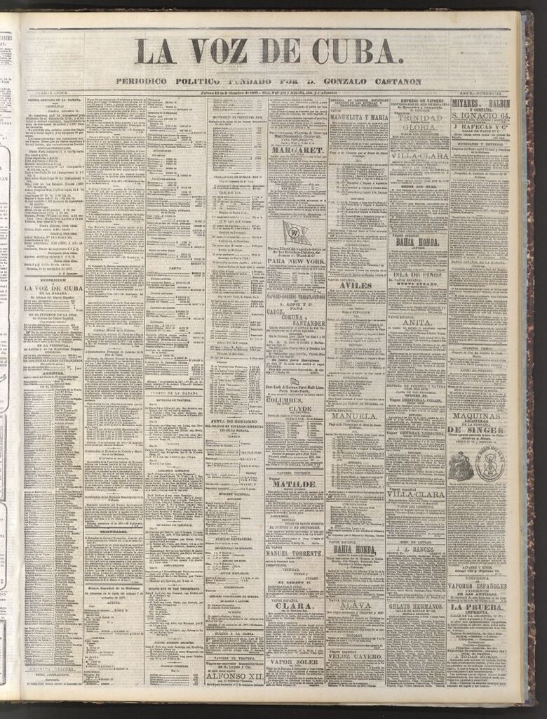 Miniatura de La Voz de Cuba: diario conservador del 13 de septiembre de 1877