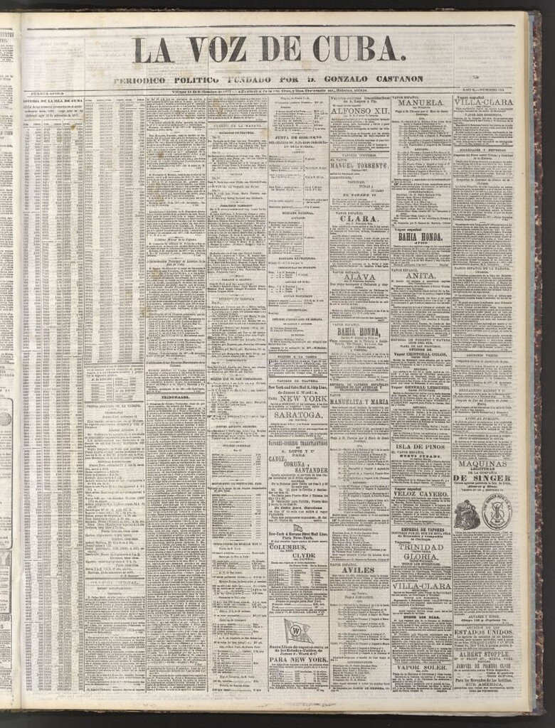 Miniatura de La Voz de Cuba: diario conservador del 14 de septiembre de 1877