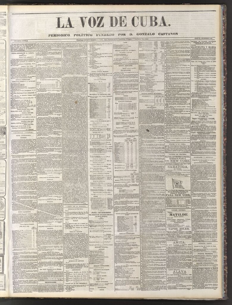Miniatura de La Voz de Cuba: diario conservador del 16 de septiembre de 1877